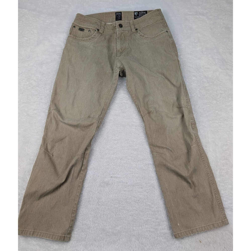 Kuhl Sykeout Kord Pants Men 33x32(29) Beige Straight Hiking Heavyweight Outdoors